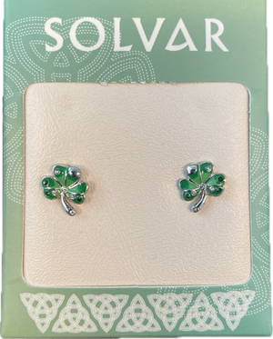 Solvar Shamrock Stud Earrings
