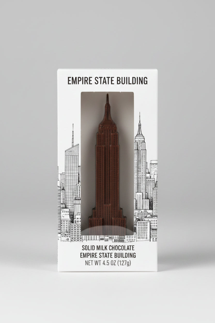 Wiltshire Print Empire State Building Solid Chocolate