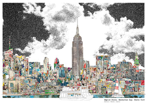 The Empire State Building East River Panoramic NYC Print