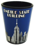 Skyline Blue & Silver Shot Glass