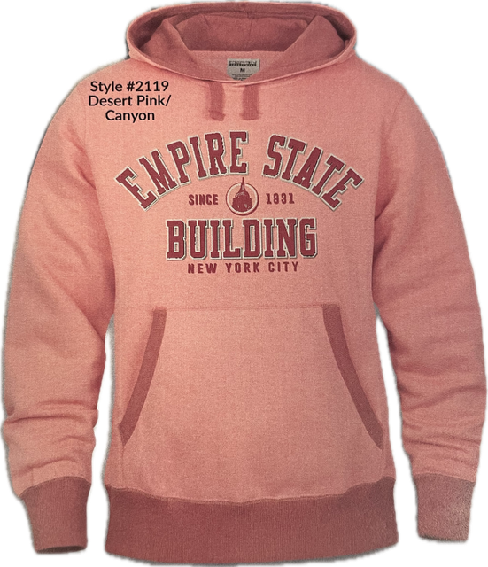 Adult Contrast Pullover Hood Fleece