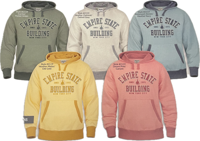 Adult Contrast Pullover Hood Fleece