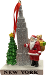 NY 3D Glitter ornament ESB Tree Santa