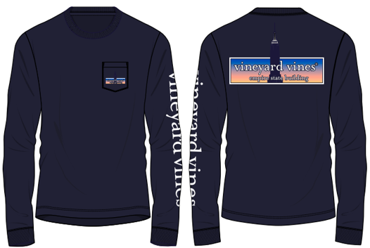 ESB Vineyard Vines Adult CU Long sleeve pocket t-shirt