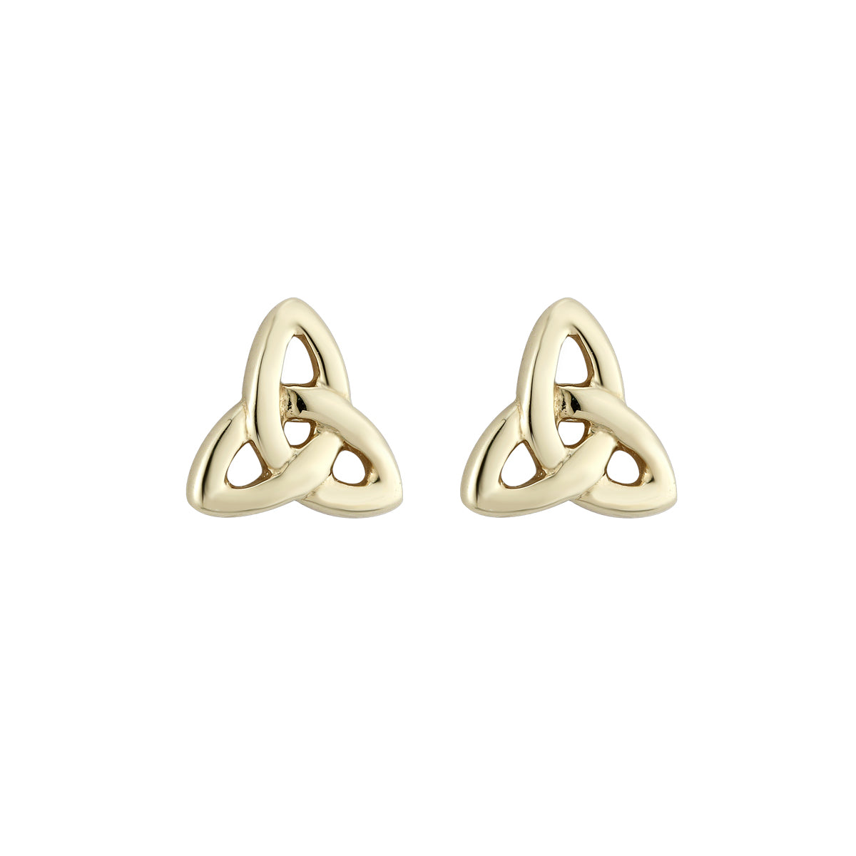 Solvar Gold Plated Trinity Knot Stud Earrings