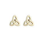Solvar Gold Plated Trinity Knot Stud Earrings