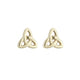 Solvar Gold Plated Trinity Knot Stud Earrings