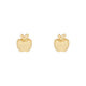 Gold Plate Matt Apple Stud Earrings