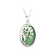 Solvar RP Cat Eye Tree Of Life Pendant Necklace