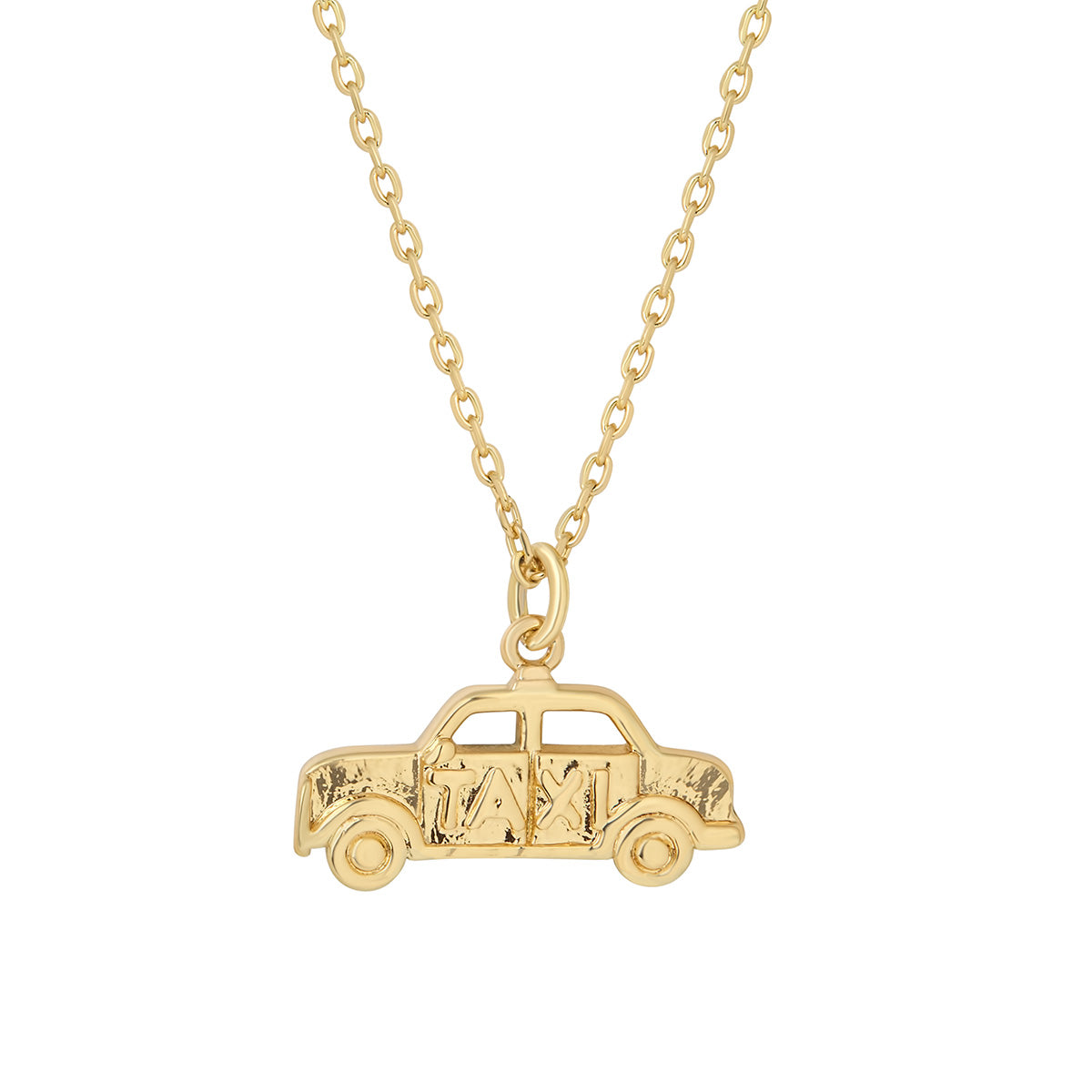 Gold Plate Taxi Pendant