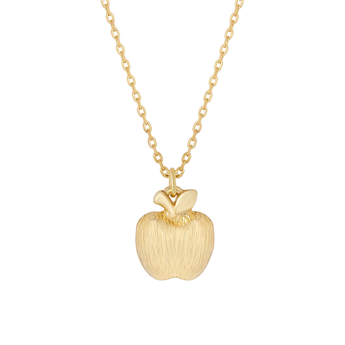 Gold Plate Matt Apple Pendant