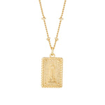 Gold Plate Matt Ingot Empire State Building Pendant