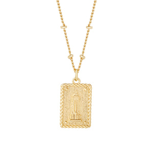 Gold Plate Matt Ingot Empire State Building Pendant