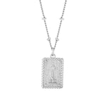 Rhodium Plate Matt Ingot Empire State Building Pendant