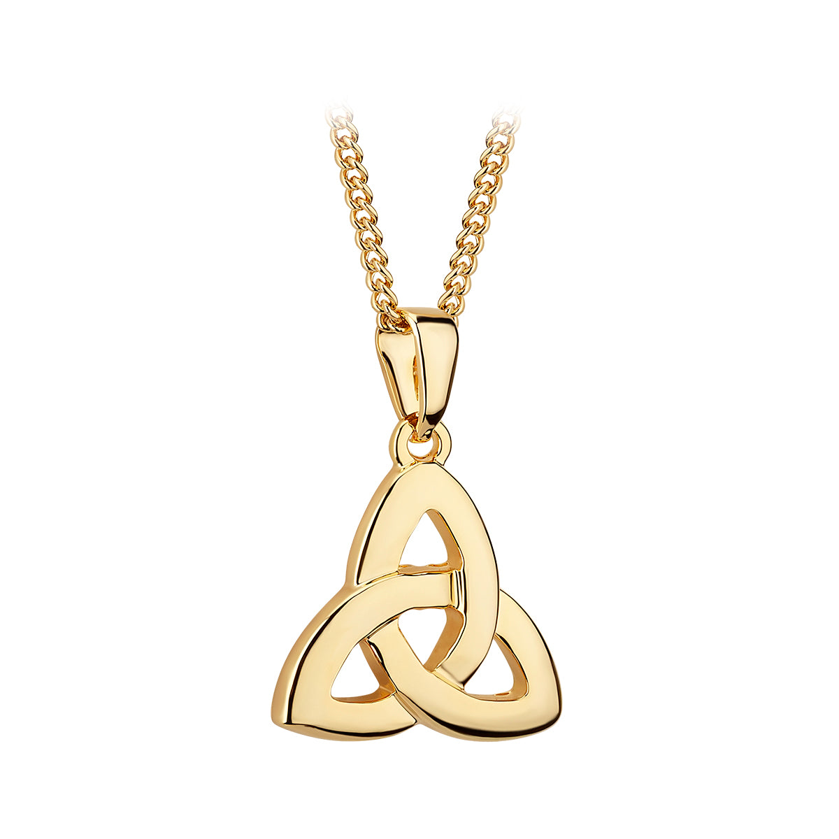 Solvar Gold Plated Trinity Knot Pendant Necklace