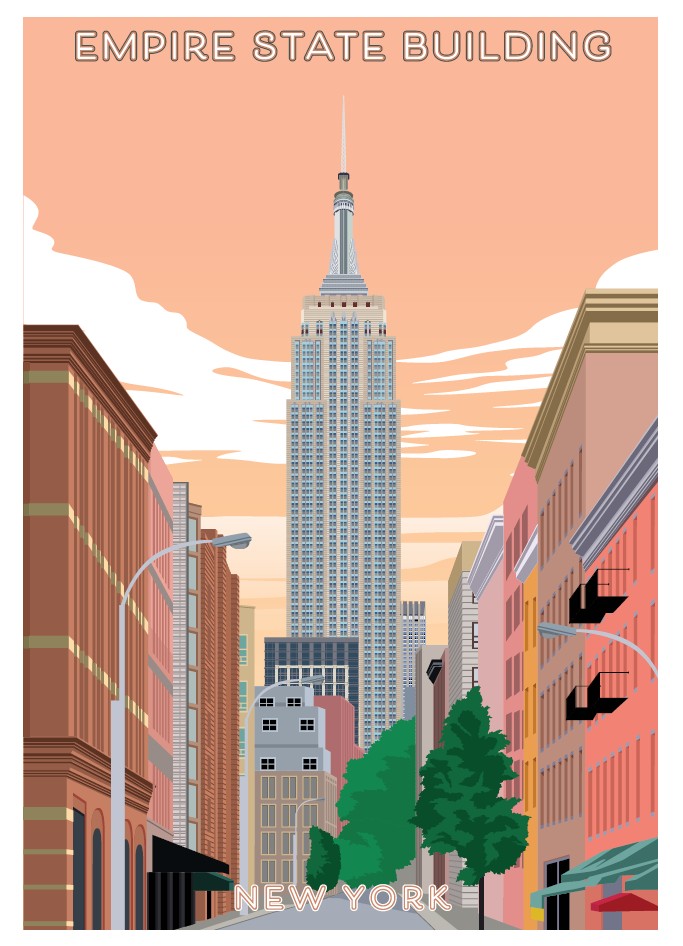 ESB St Sunset 13x18 Giclee Print
