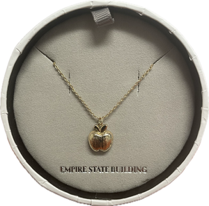 Gold Plate Matt Apple Pendant