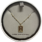 Gold Plate Matt Ingot Empire State Building Pendant