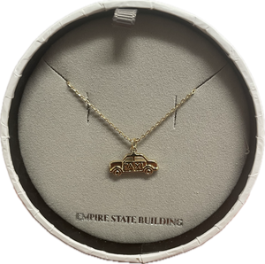 Gold Plate Taxi Pendant