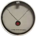 Rhodium Plate Apple Swing Disc Pendant