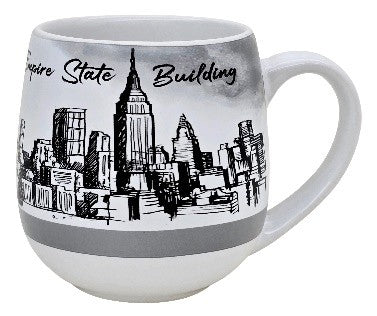 Empire State Building Gray and White Mug