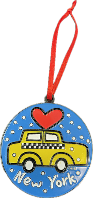 NY Taxi Heart Ornament