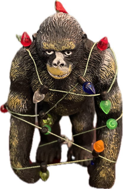 Kong in lights resin ornament