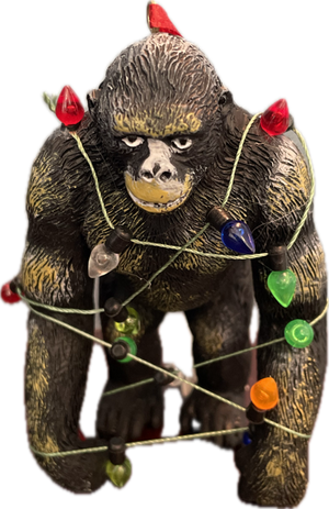 Kong in lights resin ornament