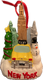 NY 3D XMAS Ornament Skyline, Taxi, Snowman