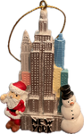 XMAS Poly Ornament ESB, Snowman, Santa