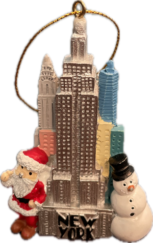 XMAS Poly Ornament ESB, Snowman, Santa