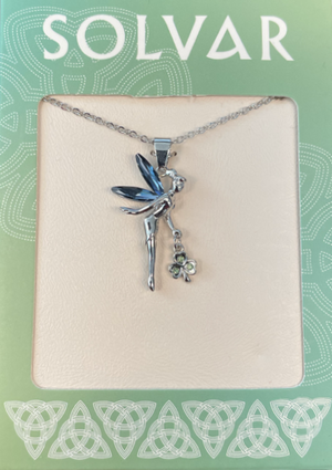 Solvar RP Crystal Angel Pendant Necklace