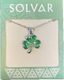 Solvar Crystal Shamrock Pendant Necklace