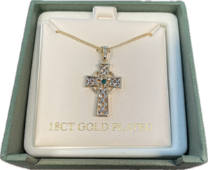 18 CT Gold Plated Celtic Cross Pendant
