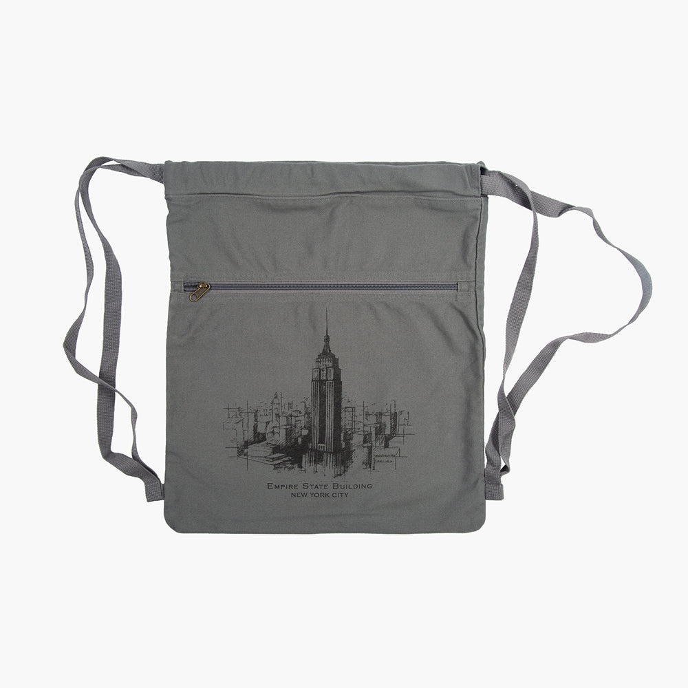Empire Architectural Canvas Cinch Bag