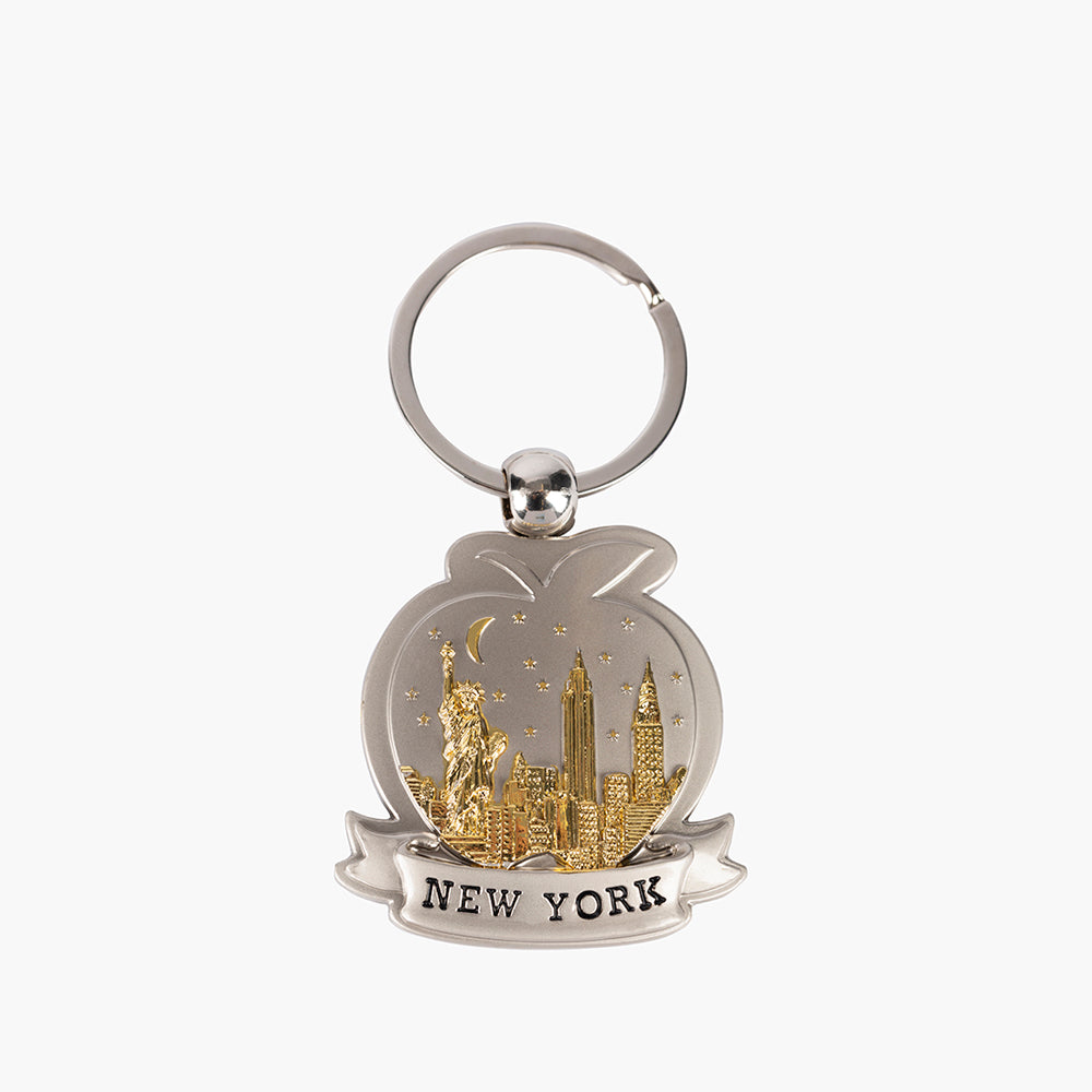 Apple Skyline Key Chain