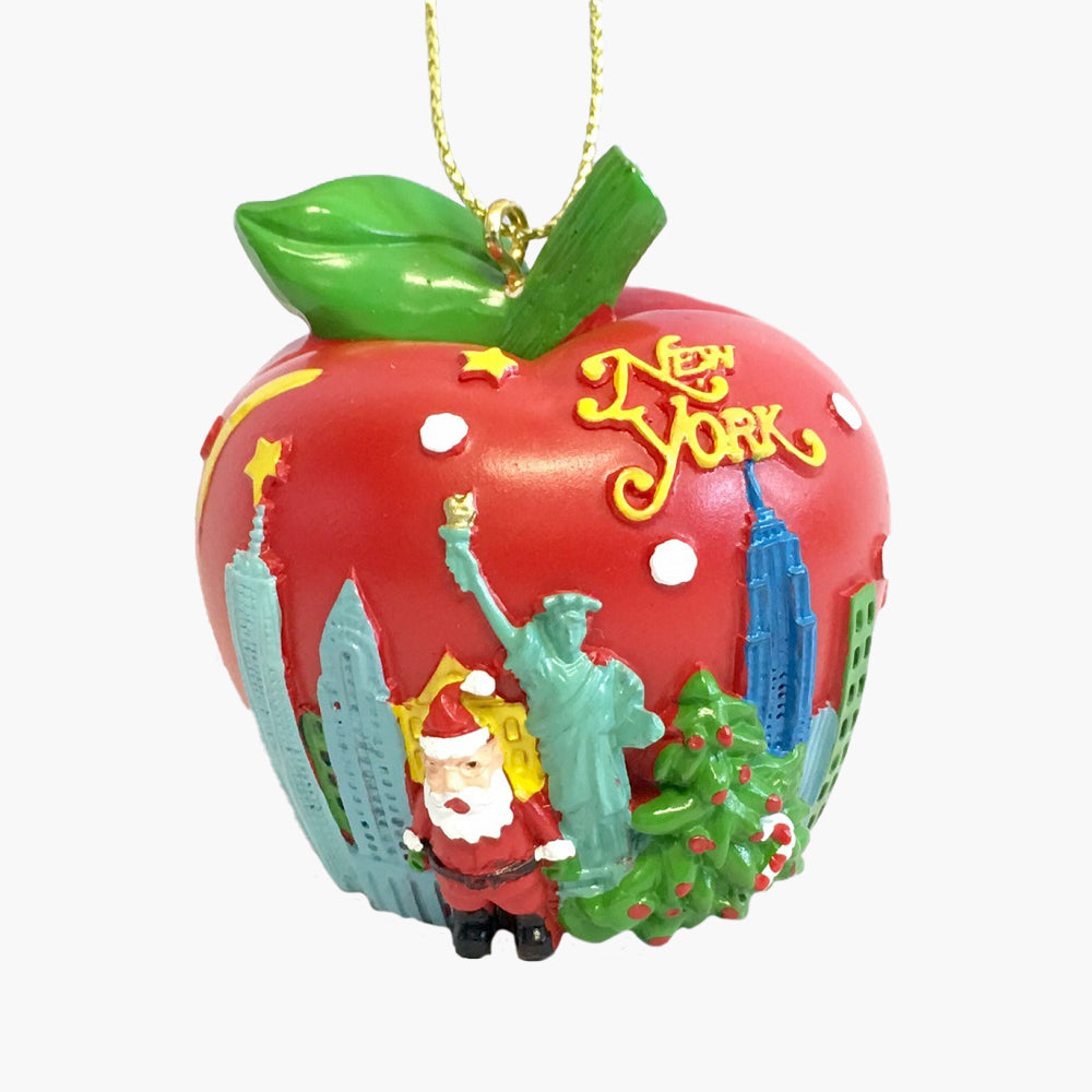 NY Apple Skyline Ornament