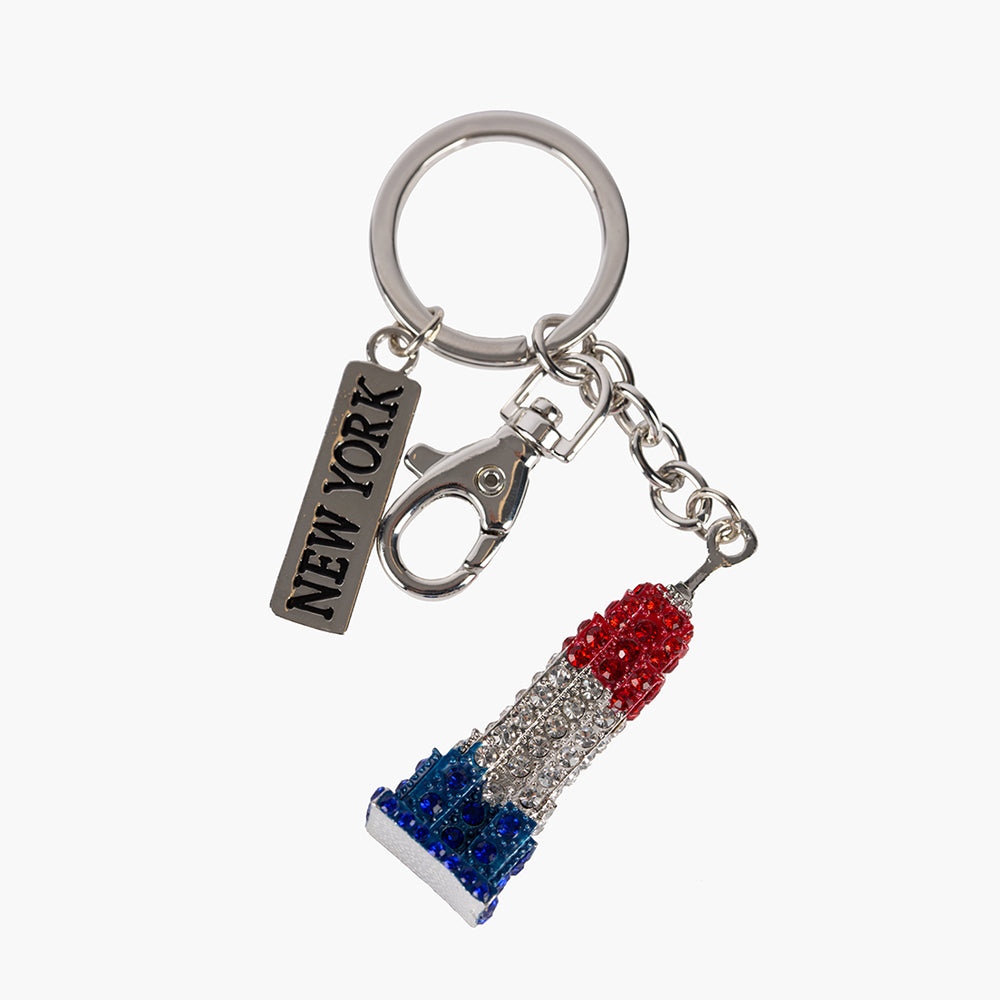 Sparkling Empire Key Chain Red White & Blue