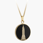 Empire State Building Enamel Necklace