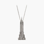 Empire State Building Rhodium Necklace